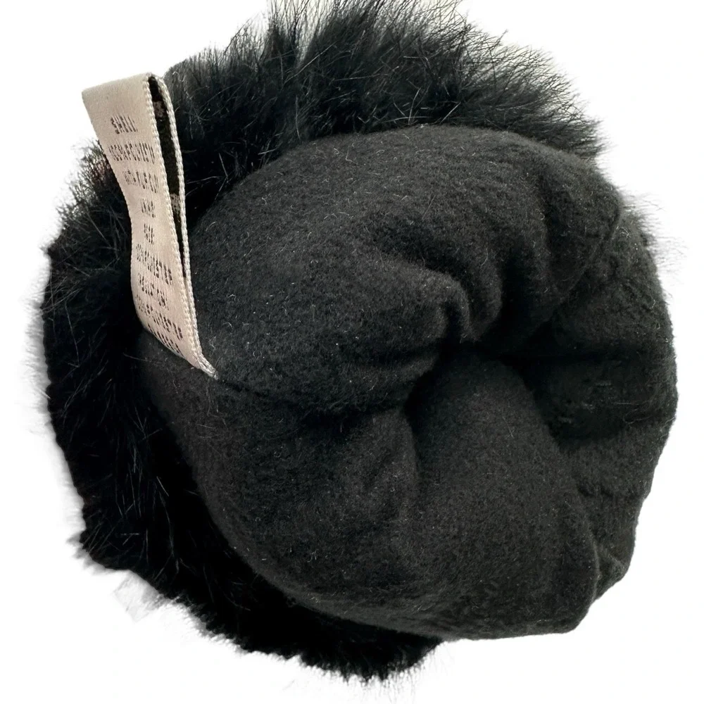 Preston & York Black Quilted‎ Gloves Fur Trim Cuffs Sz M Fleece Lined Insulated